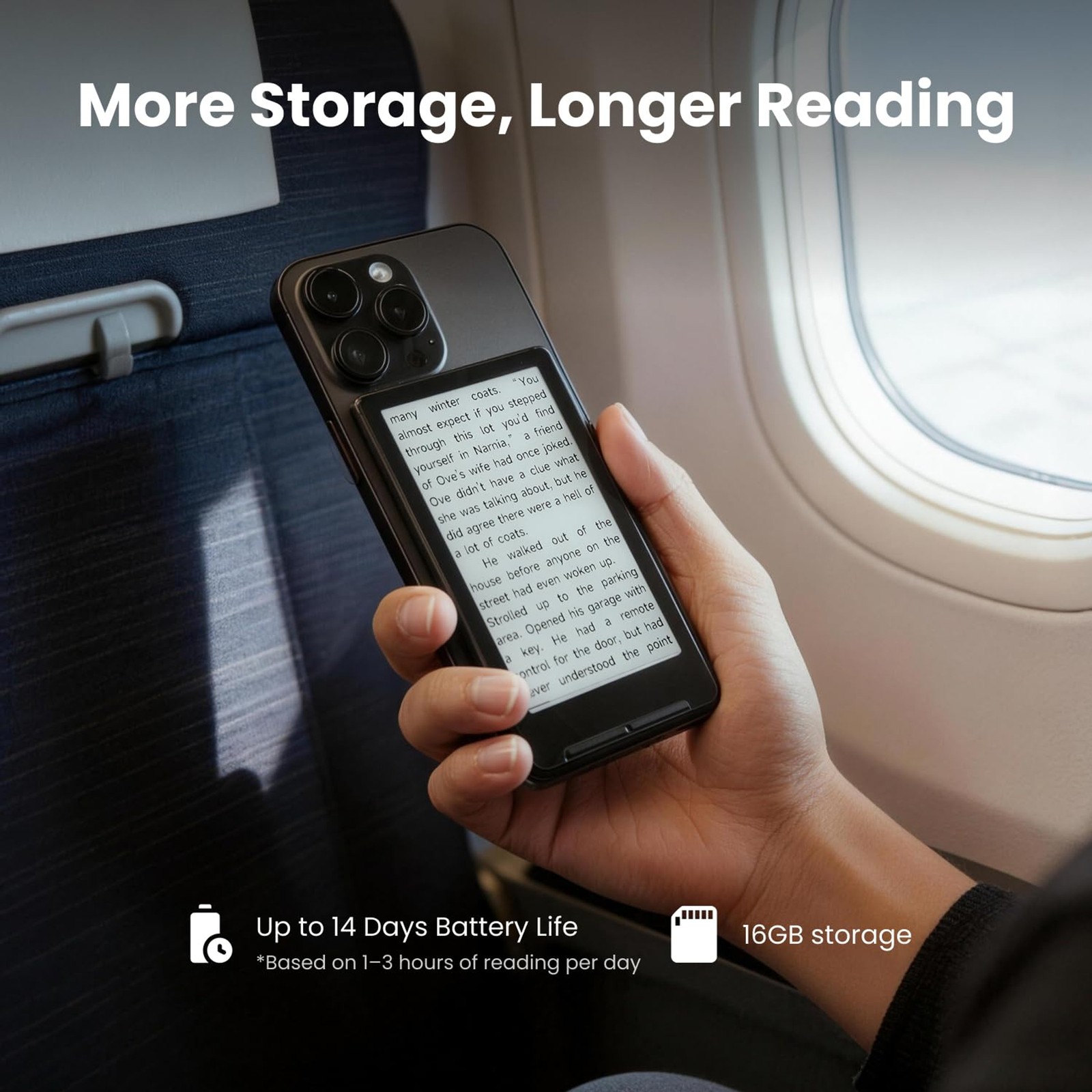 X4 E-Book Reader (Developer Edition), 4.3″ Pocket E-Ink eReader, Physical Page-T