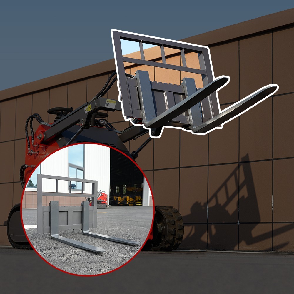 HUAYEE Pallet Fork And Cargo Fork Suitable For Skid Steer Loader Attachments