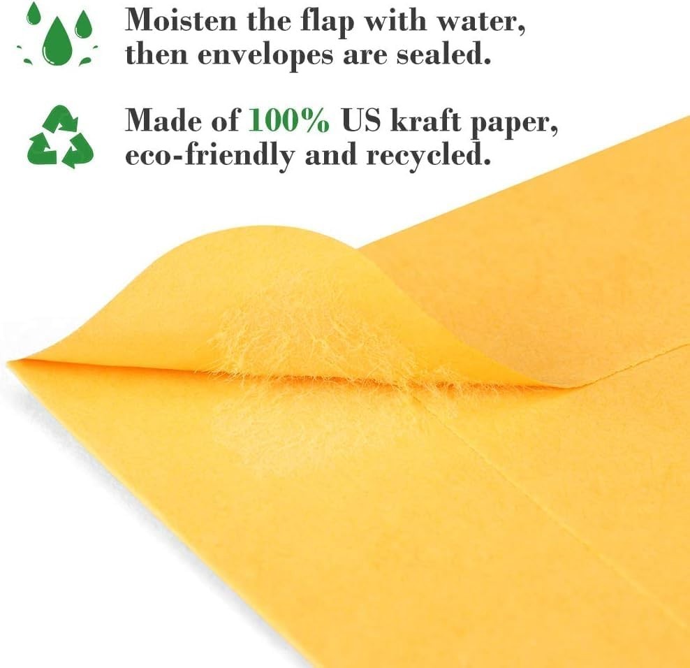 Gummed Flap Brown Kraft Coin Envelopes 3.125×5.5 – 500 Count for Everyday Use