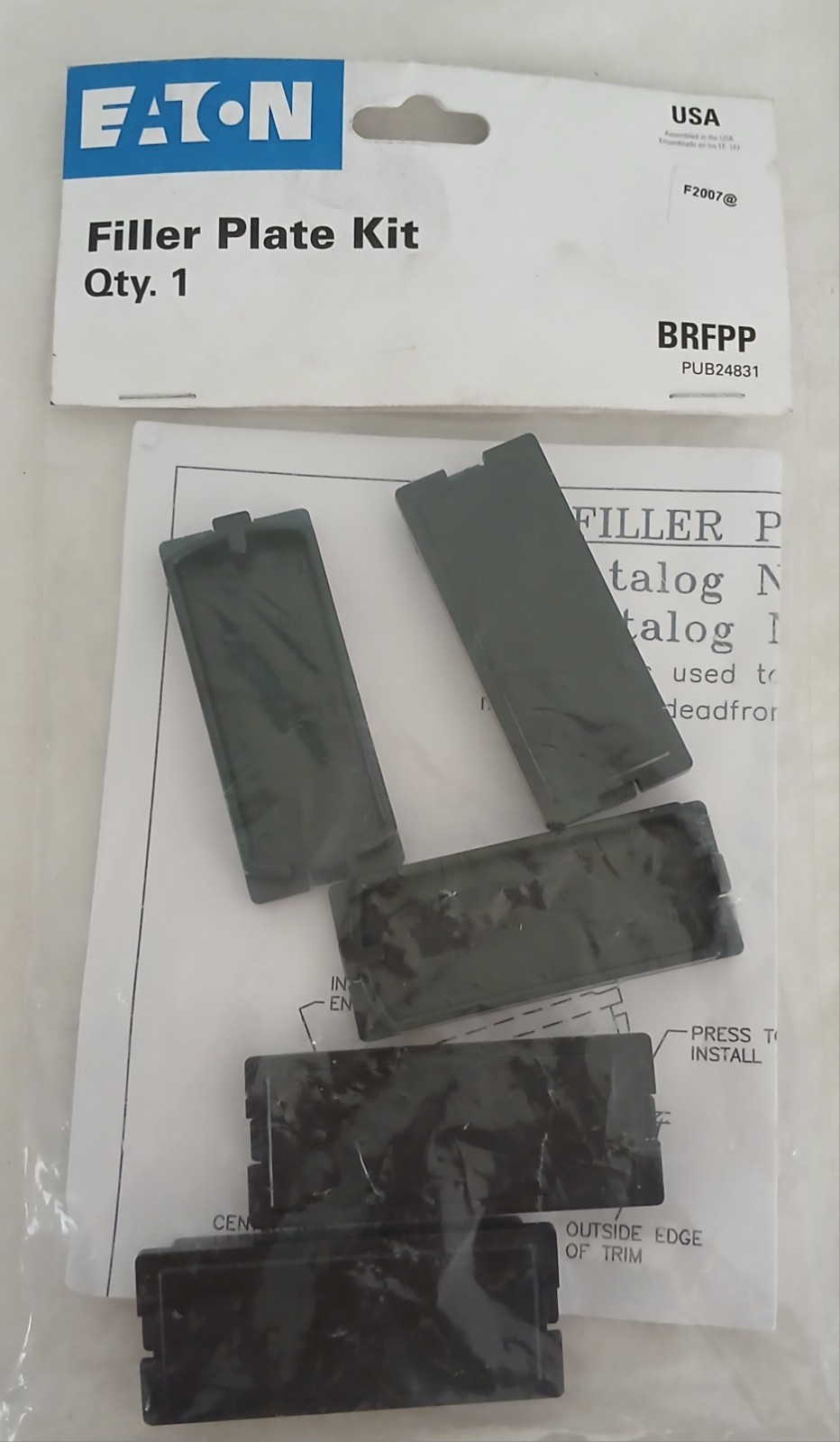 Eaton BRFPP Circuit Breaker Knockout Filler Plates. Pkg of 5. NEW. Free Shipping