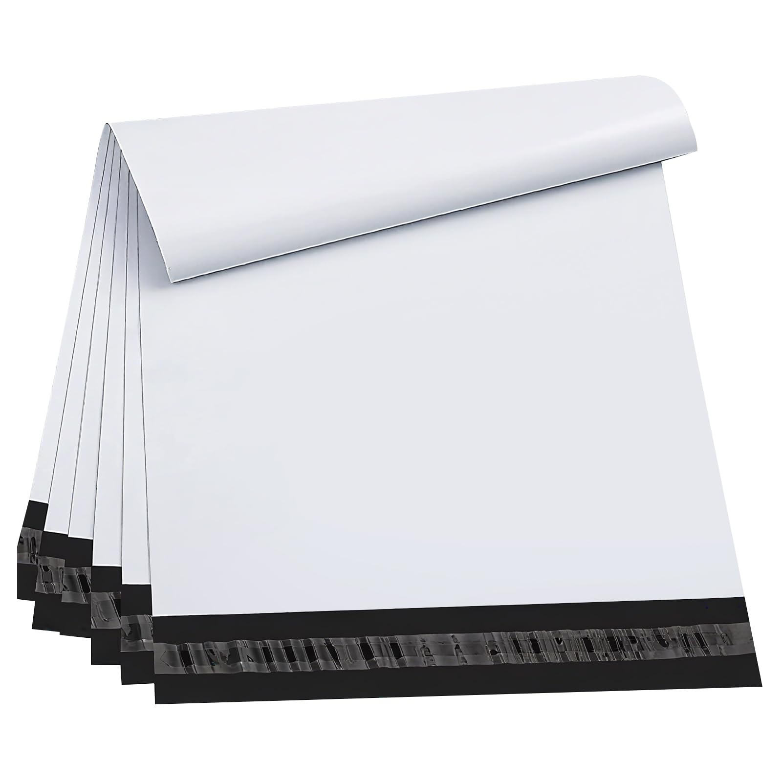50pcs 12×15.5 In White Poly Mailers Self Adhesive Shipping Bags Waterproof