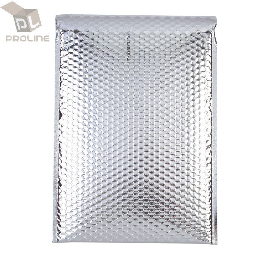 10 #2 Glamour Metallic Silver Poly Bubble Shipping Mailers Envelopes Bags 8.5×12