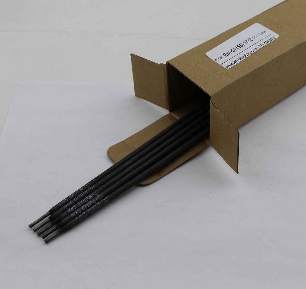 WeldingCity 5-pcs Cast Iron Repair Stick Welding Rod 3/32″ Nickel-55 ENiFe-C1