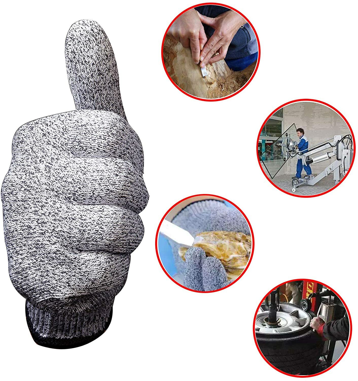 1 Pair Metal Mesh Butcher Anti-cut Glove Stab Resistant Safety Gloves Kitchen