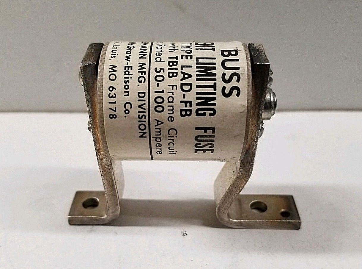 NEW OLD STOCK! BUSSMANN 100 AMP 600V CURRENT LIMITING FUSE LAD-FB TB7E09