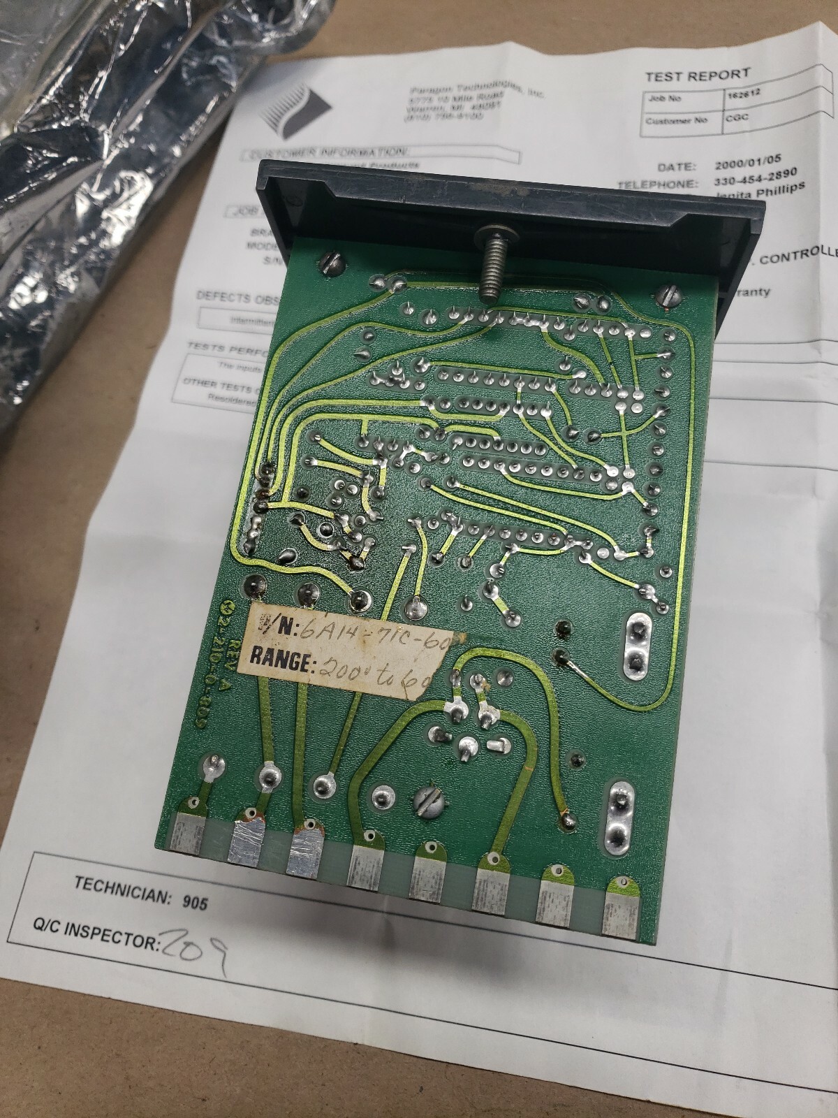Hayssen 6A14-71C-60 Temp Controller #110Z38RM