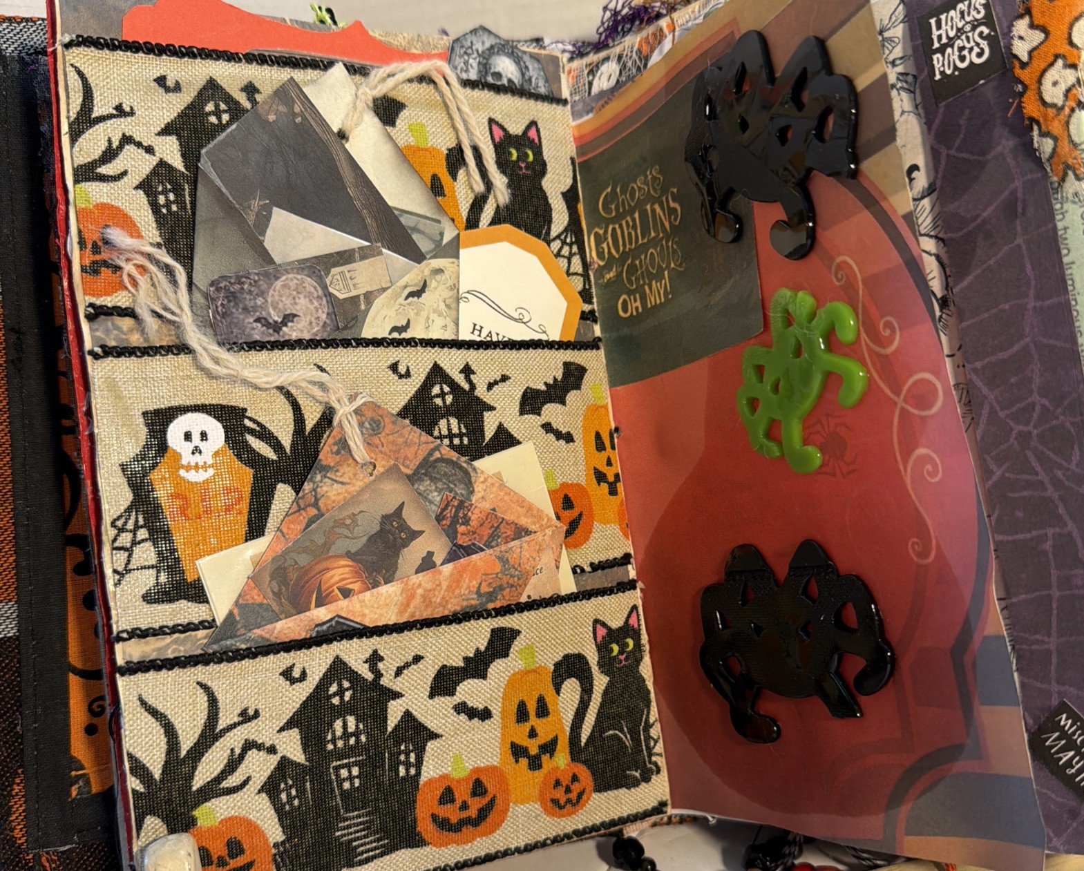 Junk Journal Halloween Spellbound Scary Tales Handmade Memory Note Book 74 Pages