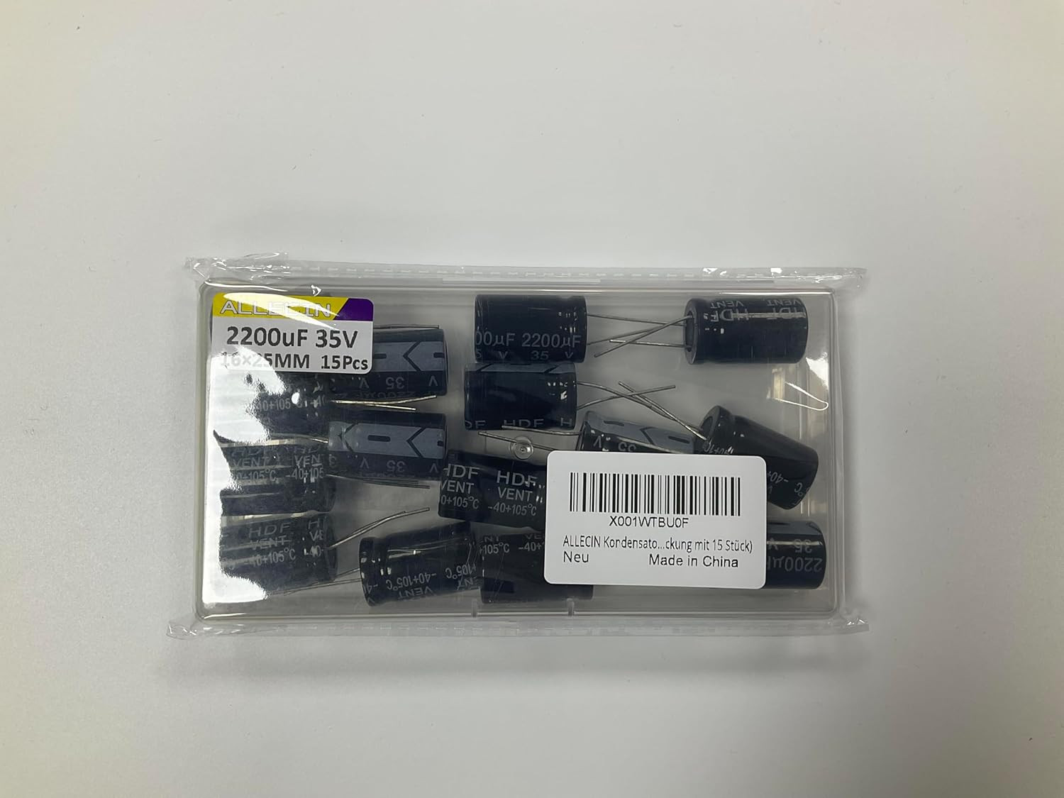 2200uF 35V 16x25mm Electrolytic Capacitor 2200 UF MFD 35 Volt 0.63×0.98in…