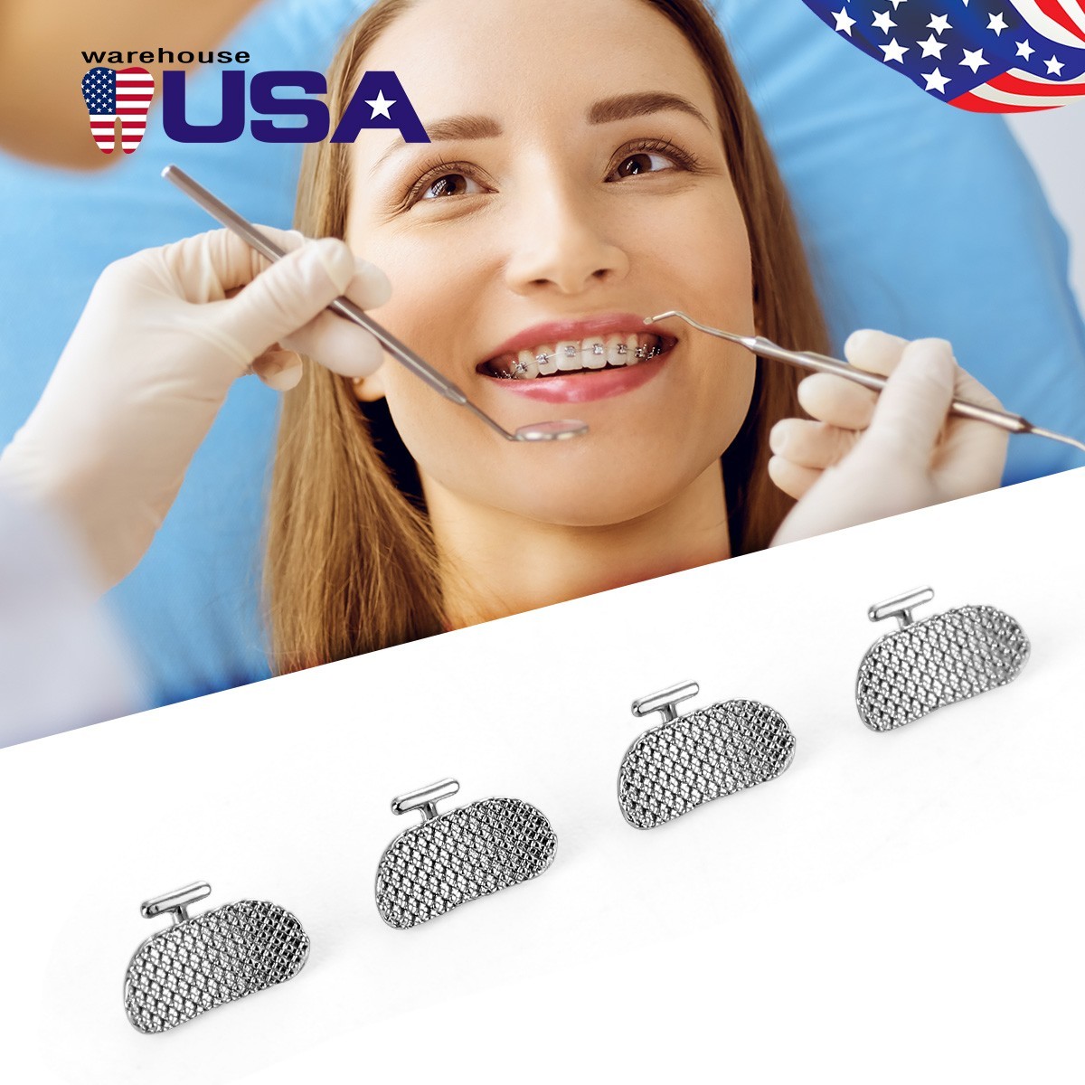 Dental Orthodontic Bondable Non-Convertible Rectangle Tube Roth 0.019*0.025