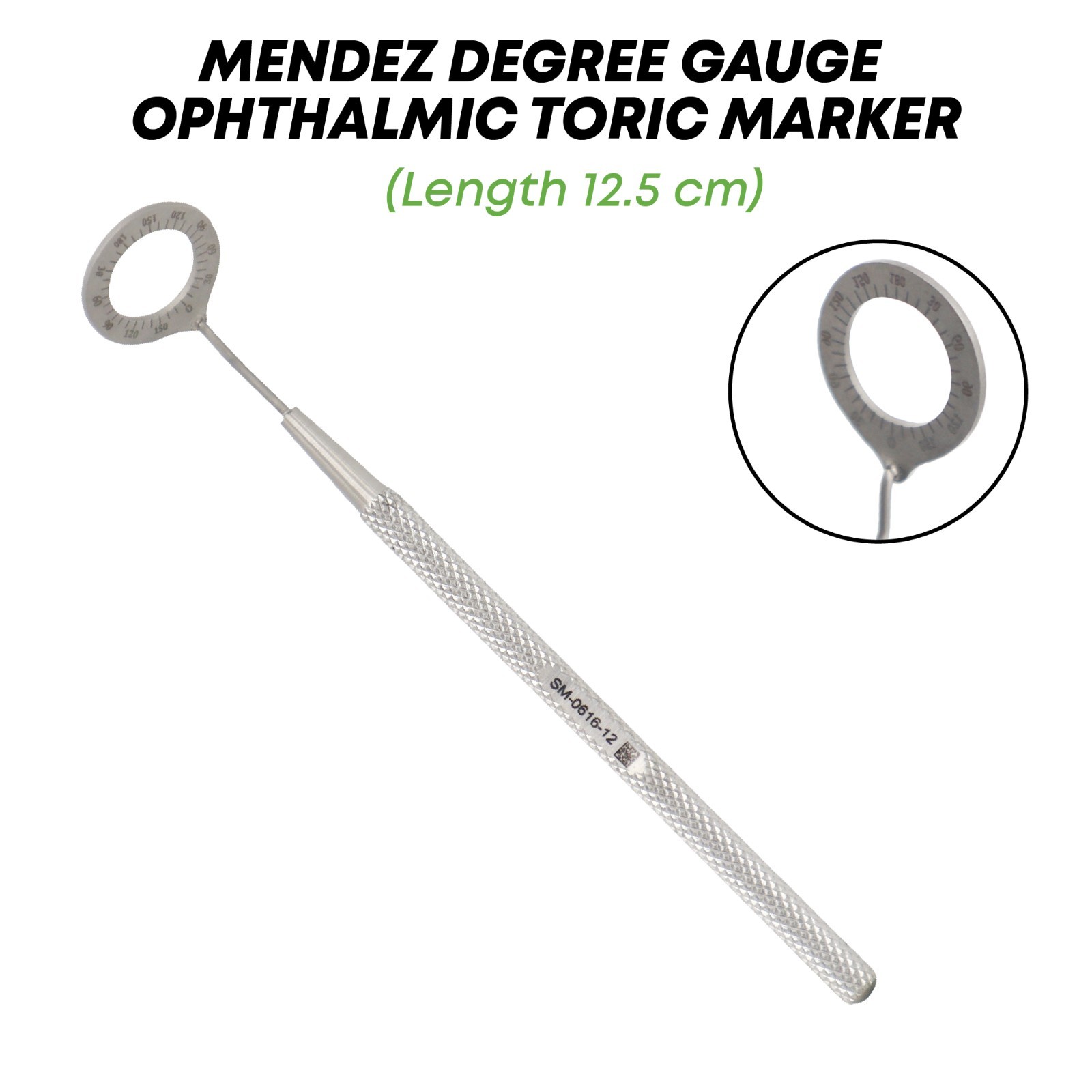 Mendez Degree Gauge 12.5 cm Toric Marker Stainless Steel Ophthalmic Instruments