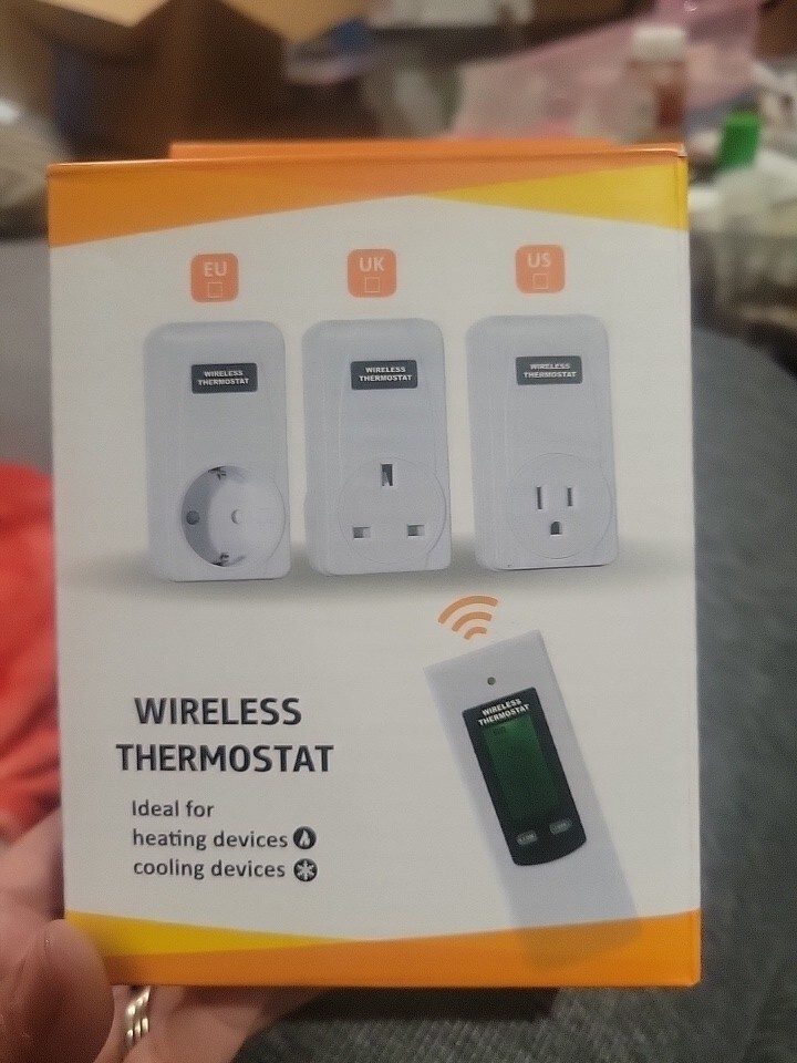 Wireless Thermostat LCD Remote Module Display Controller Heating + Cooling