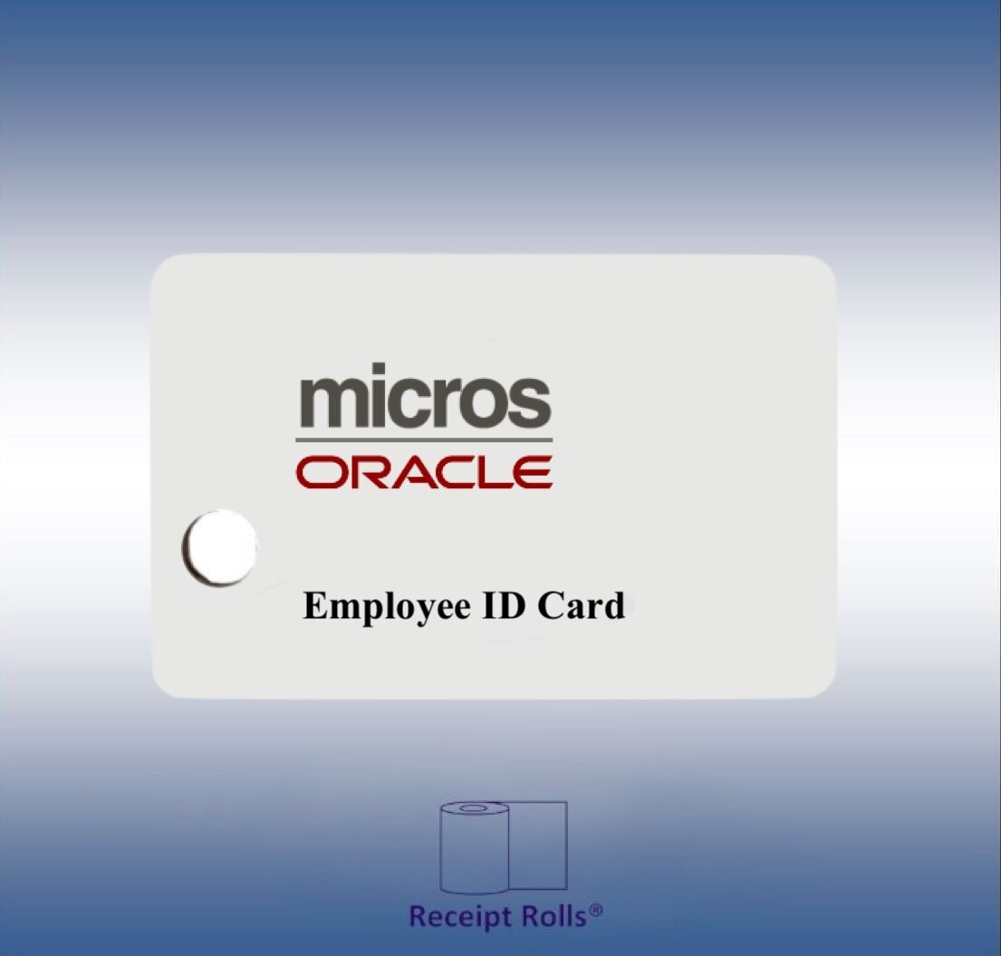 25 Genuine White Micros Oracle Magnetic Stripe Employee Swipe ID Cards
