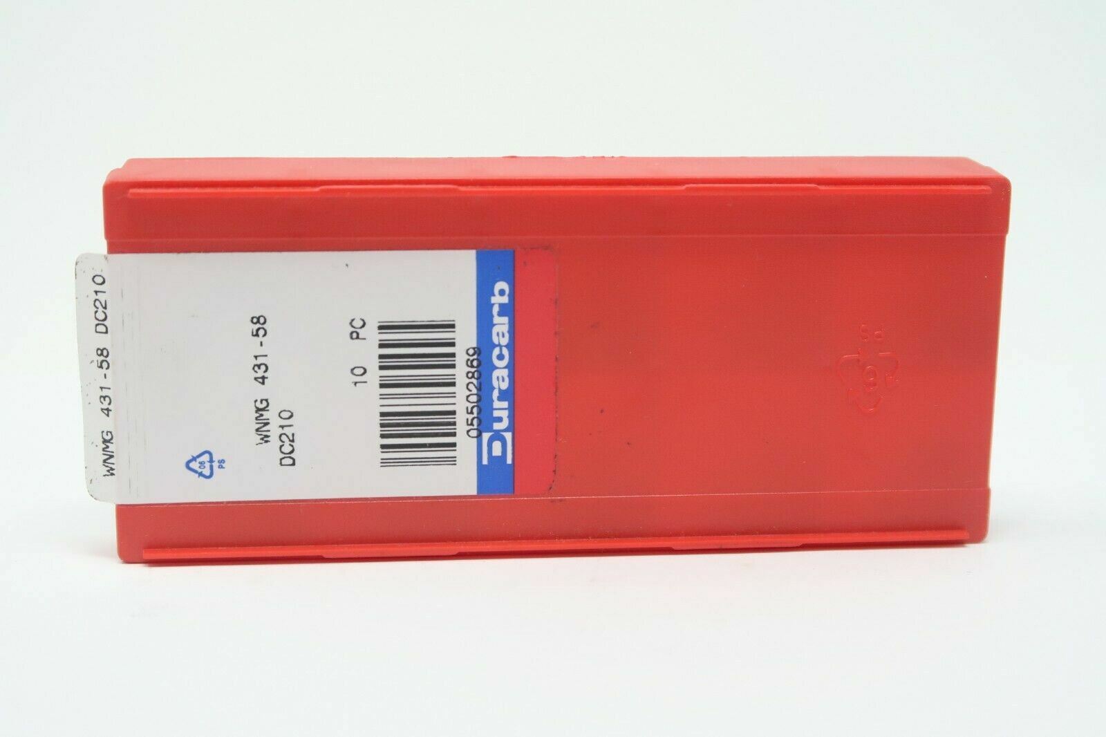 10 pcs DURACARB WNMG 431-58 / 080404-58 Grade DC210 Carbide Inserts ISRAEL