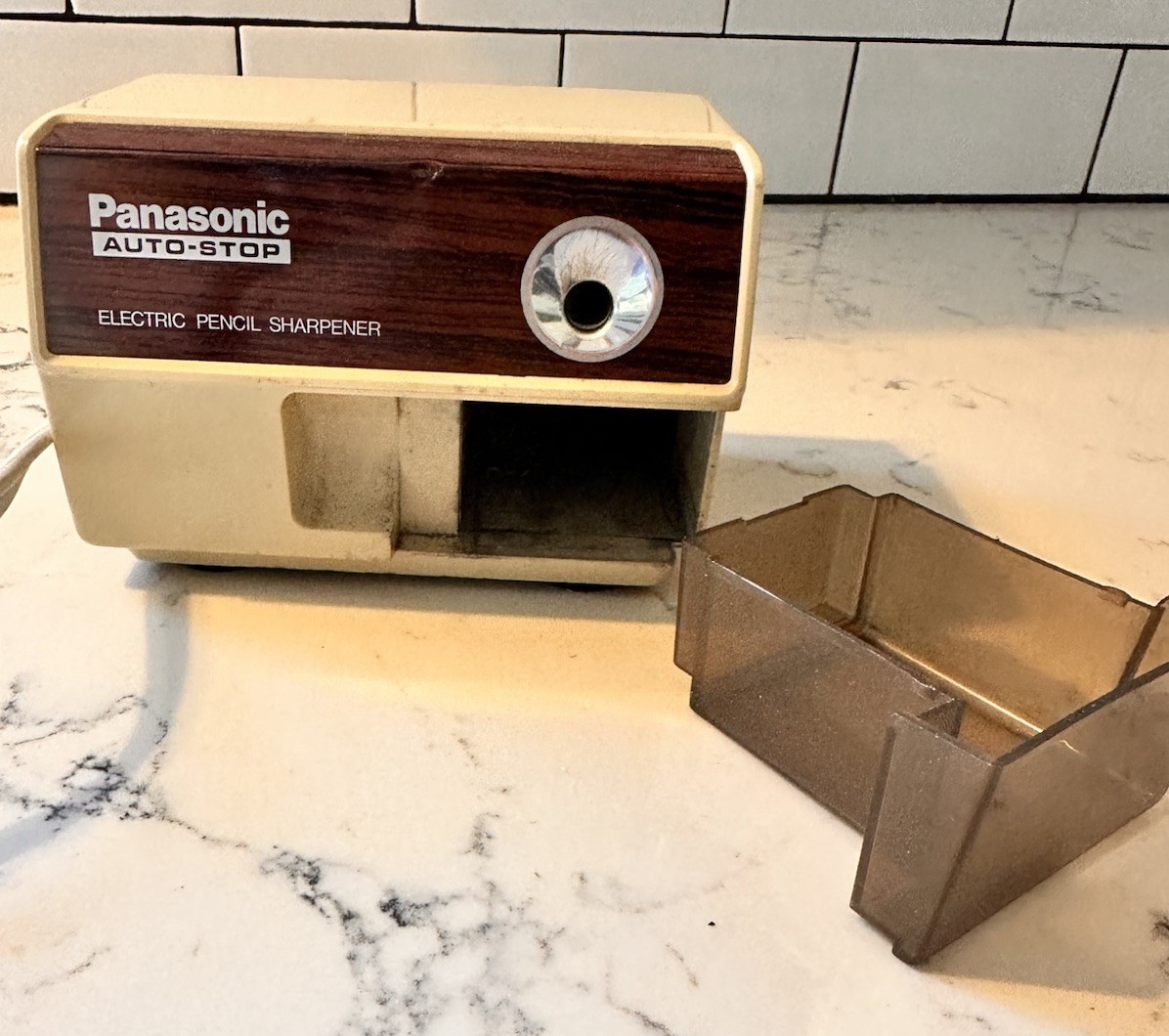Electric Pencil Sharpener Panasonic KP-110 Auto Stop Brown