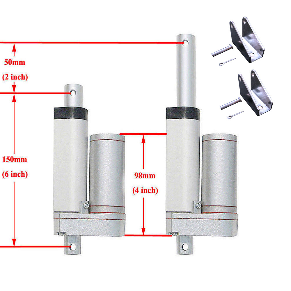 US 2″-18″ in Stroke Linear Actuator 6000N/1500N/1000N Max Lift 12V Volt DC Motor