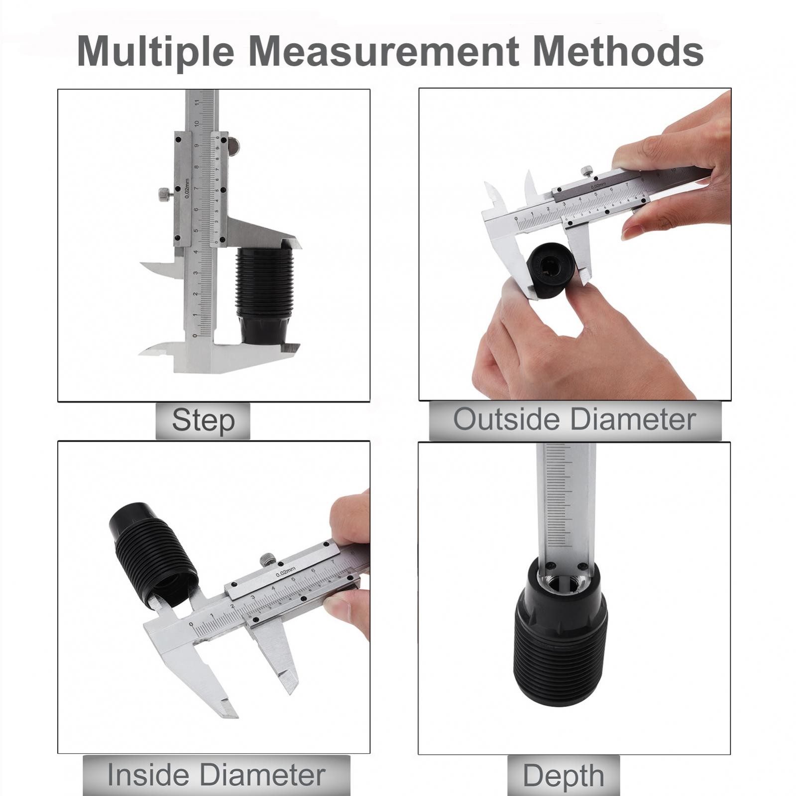 Vernier Caliper Measuring Tool 150mm Manual Non Digital Calipers 0.02mm Accuracy