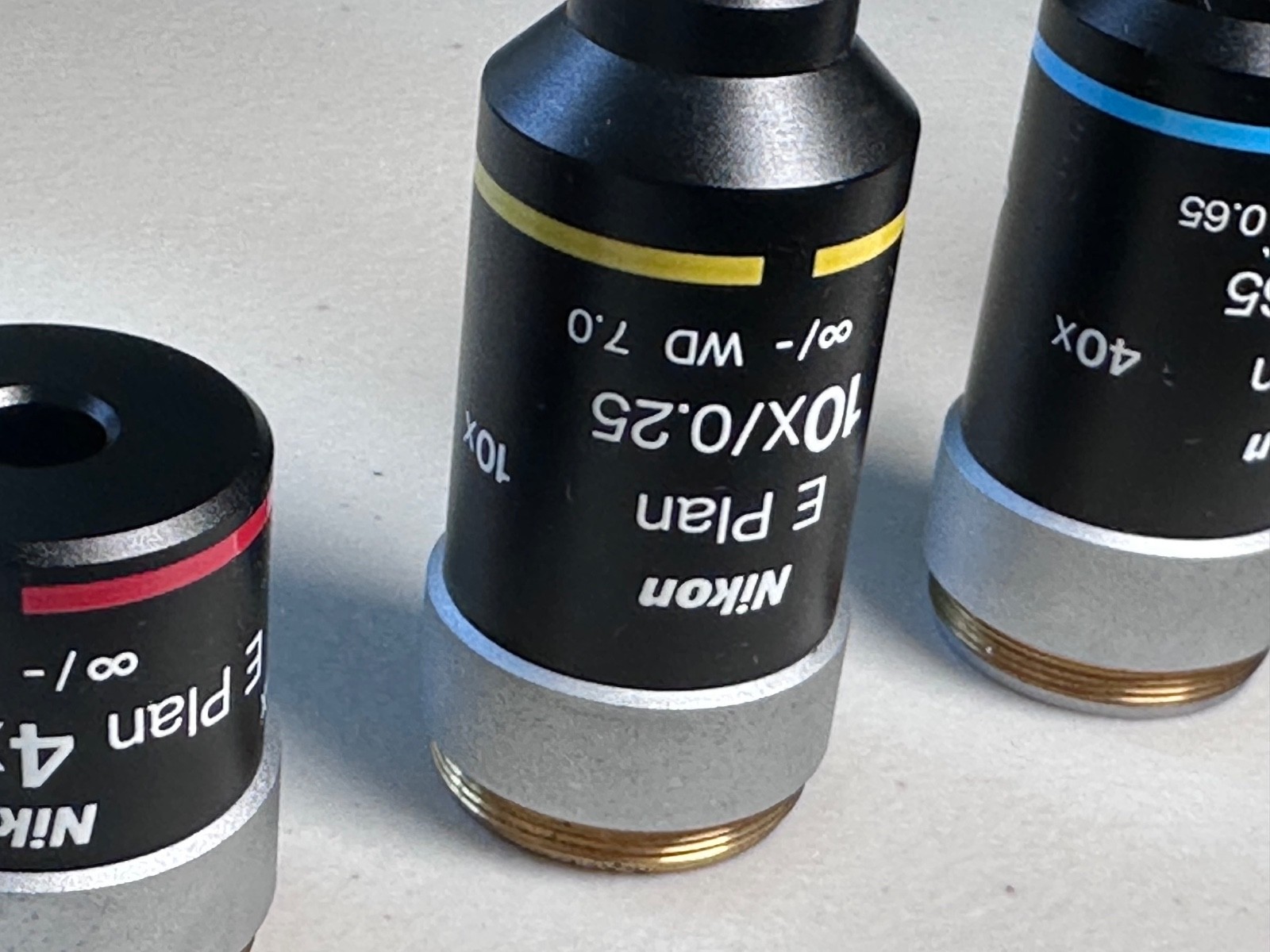 Nikon E Plan Objective Set 4x 10x 40x 100x Oil Infinity Eclipse E200 E400 RMS