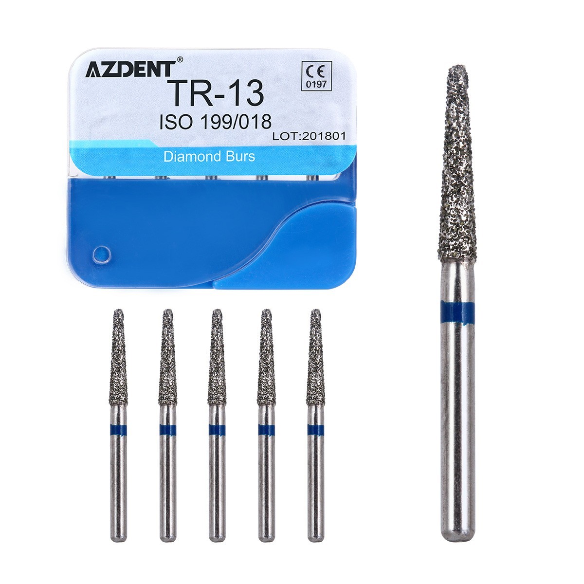 20Packs AZDENT Dental FG Diamond Burs For High Speed Handpiece Medium FG 1.6mm