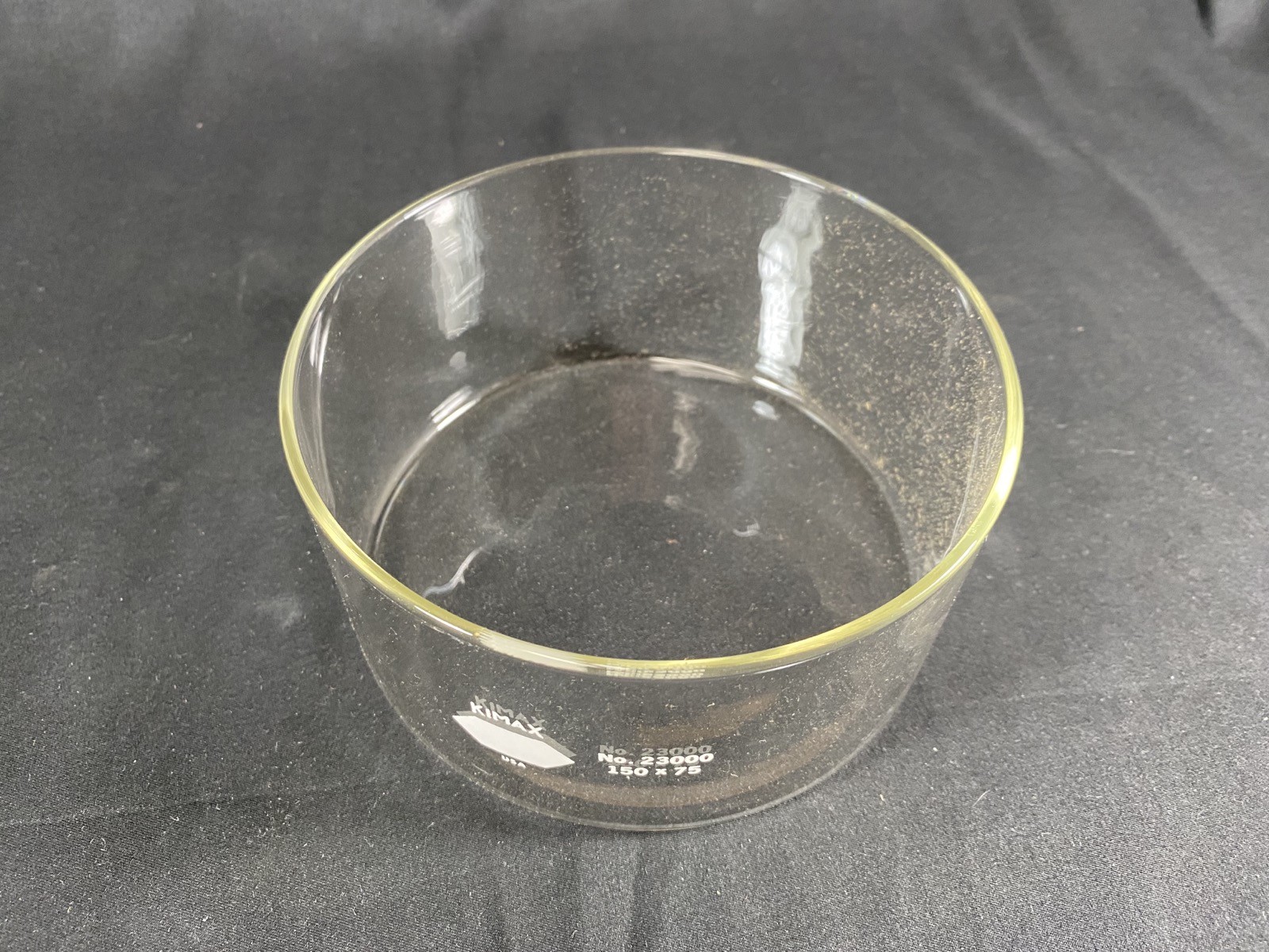 KIMBLE KIMAX 1200mL 150mm D x75mm H Glass Crystallization Dish 23000-15075