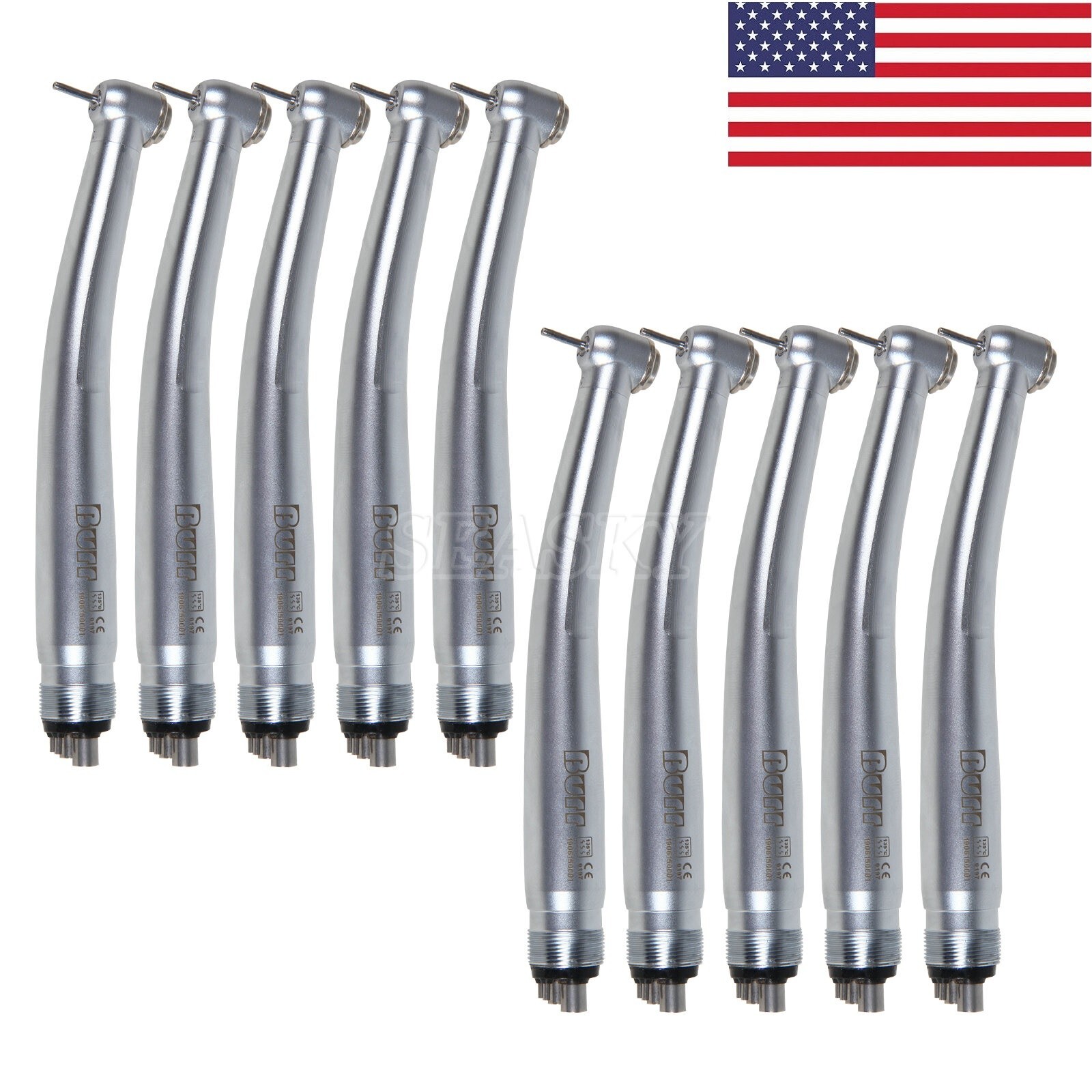10x Dental High Speed Handpiece 4Holes Standard Head Turbine Fit NSK U3BM USA