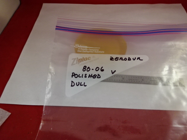 OPTICAL FLAT 3″ DIAMETER UNCOATED POLISH DULL ZERODUR LASER OPTICS AS IS #80-06
