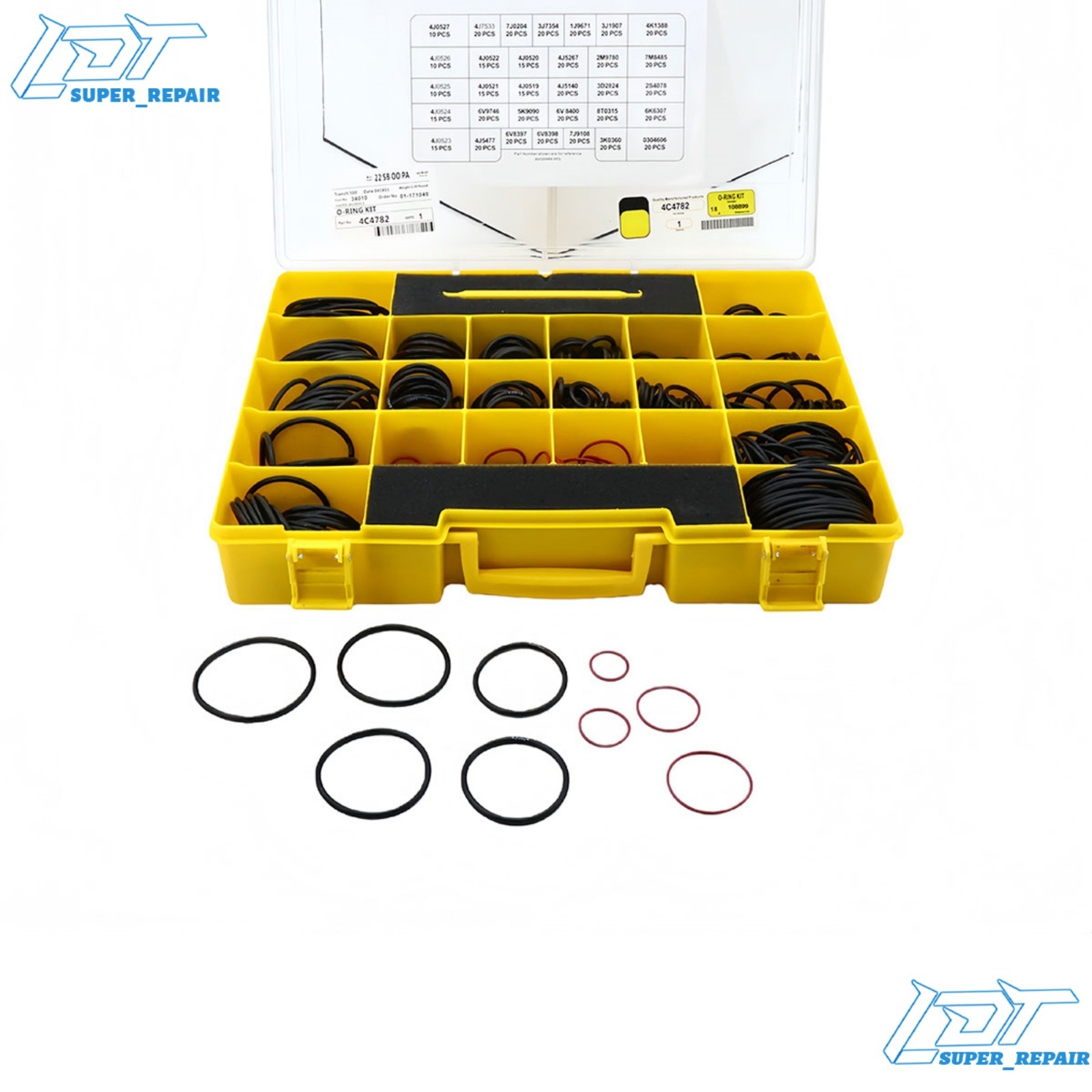 4C-4782 For SAE STOR ORFS 61 62 Nitrile90 580Pcs Seal O-Ring Kit