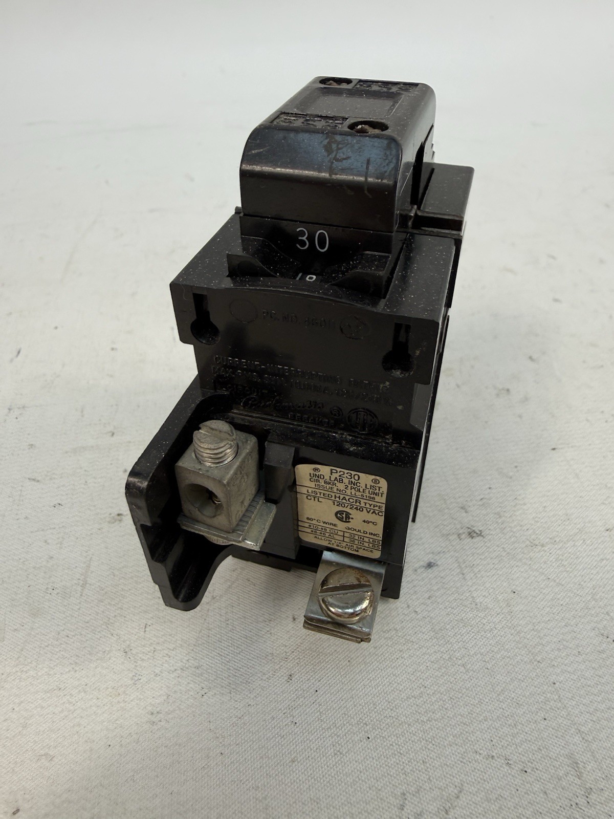 ITE SIEMENS Pushmatic P230, Circuit Breaker, 30 Amp, 2 Pole, 250V, 30A, Tested