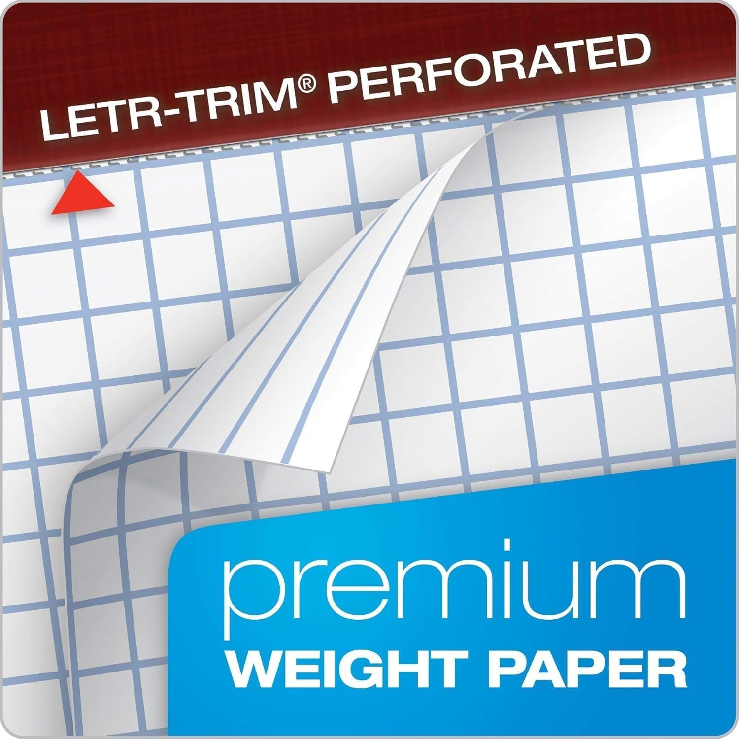 Docket Gold Graph Paper Pad 8.5″x11″ 4×4 Grid & 1/4″ Narrow Ruled 6-Pack