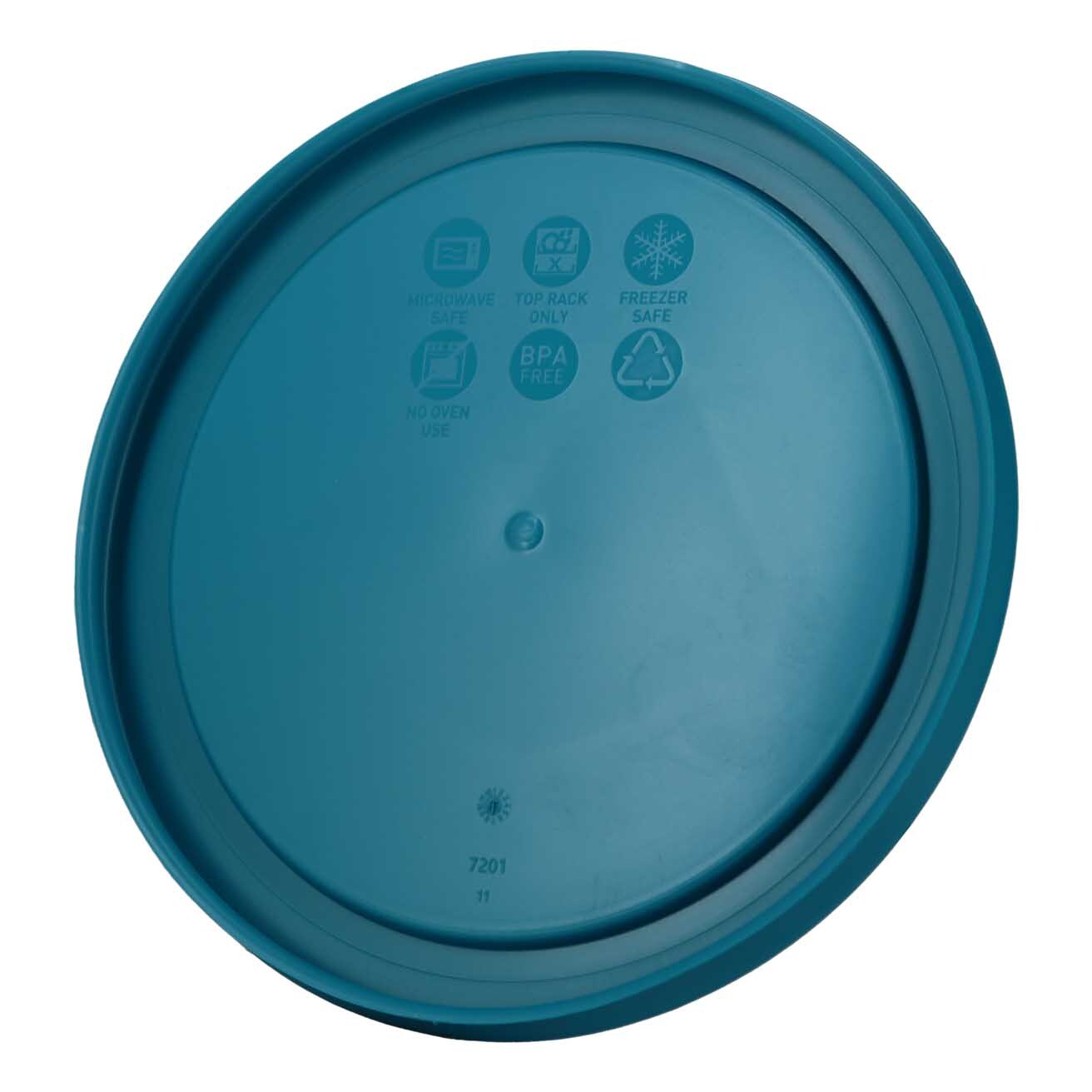 Pyrex 7201-PC 4-Cup Adriatic Blue Food Storage Replacement Lids (4-Pack)