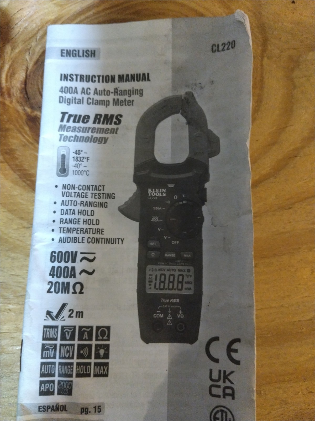 Klein Tools CL220 Auto-Ranging Digital Clamp Meter (CL220)