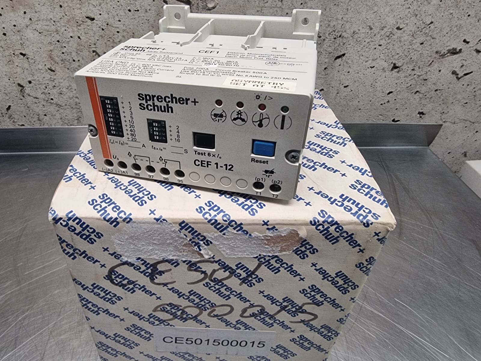 Sprecher + Schuh CEF 1-12 20-180A Electronic Motor Protection Relay