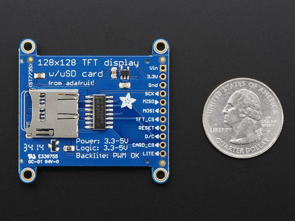 Adafruit 1.44″ Color TFT LCD Display with MicroSD Card breakout – ST7735R