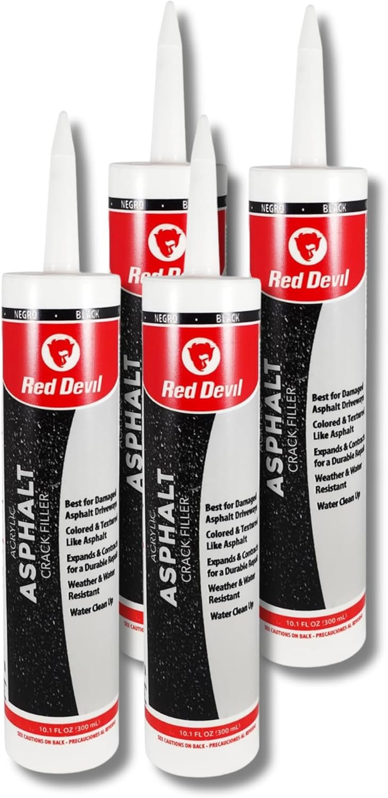 Red Devil 0637 Asphalt Crack Filler Sealant – Black Acrylic Driveway Sealer for