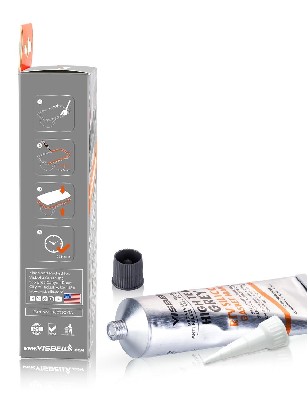 Gasket Maker Oil Resistant Sensor Safe Neutral RTV Silicone Sealant Non-Corro..,