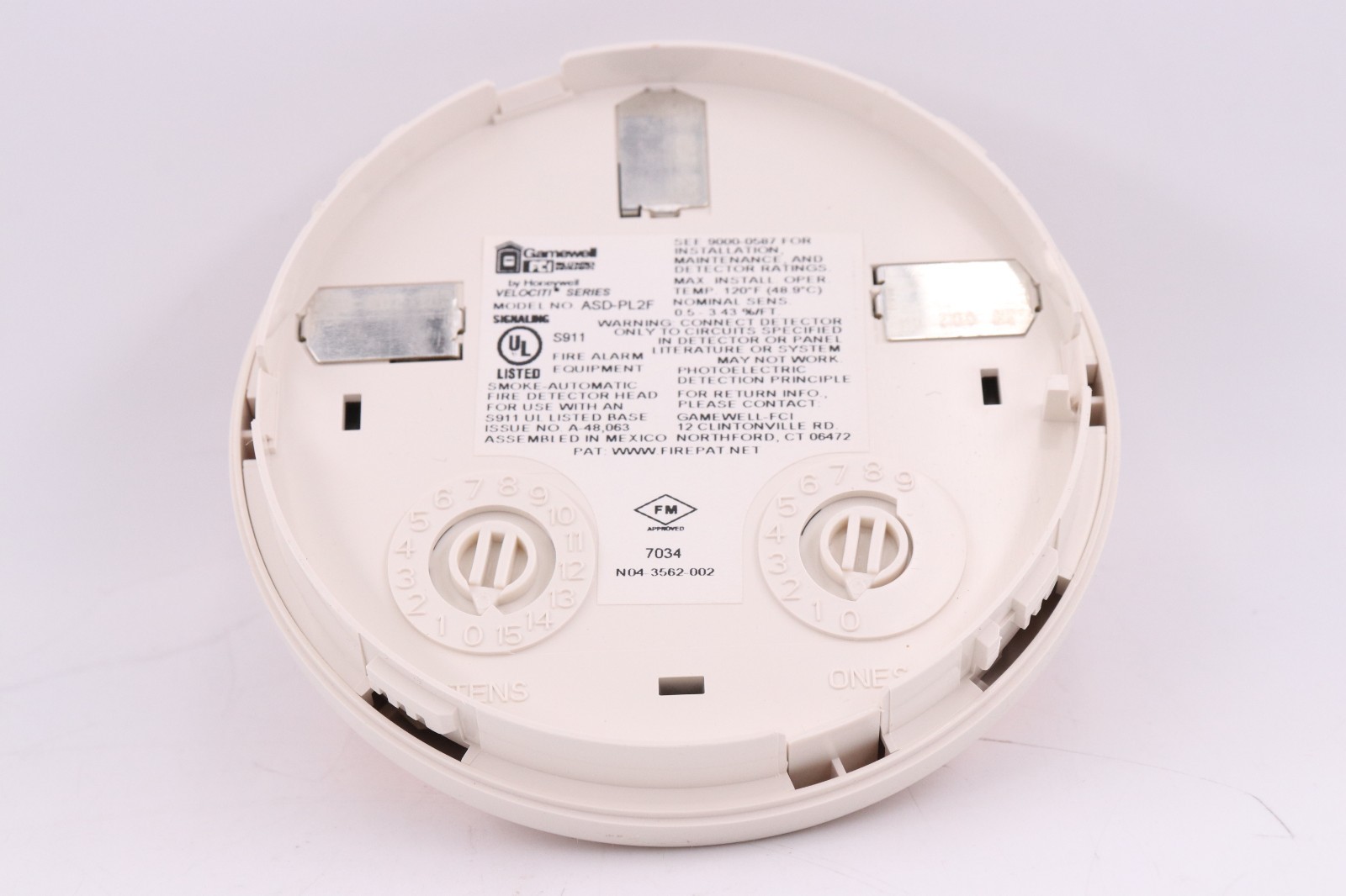 GAMEWELL/FCI ASD-PL2F ADDRESSABLE SMOKE DETECTOR