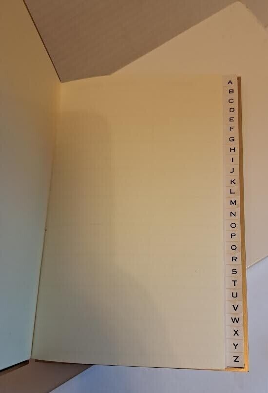 New OTAGIRI Brand Black Lacquer W/Blue Iris Address Book Pages Have Gold Edges