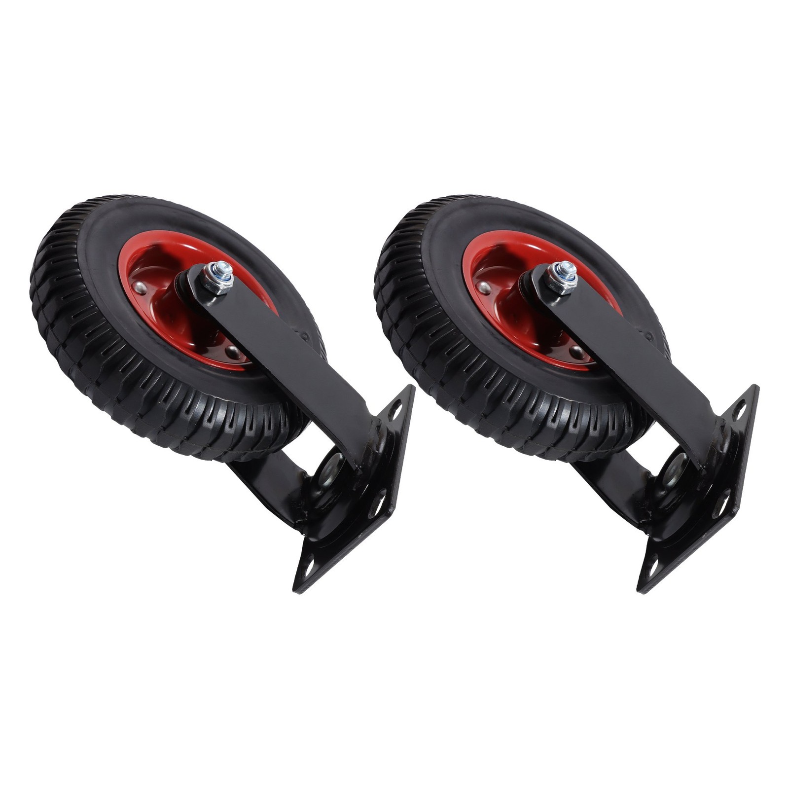 4 Pack Heavy Duty Swivel Caster Wheels 8 Inch 2 Swivel And 2 Fixed 2070Lbs
