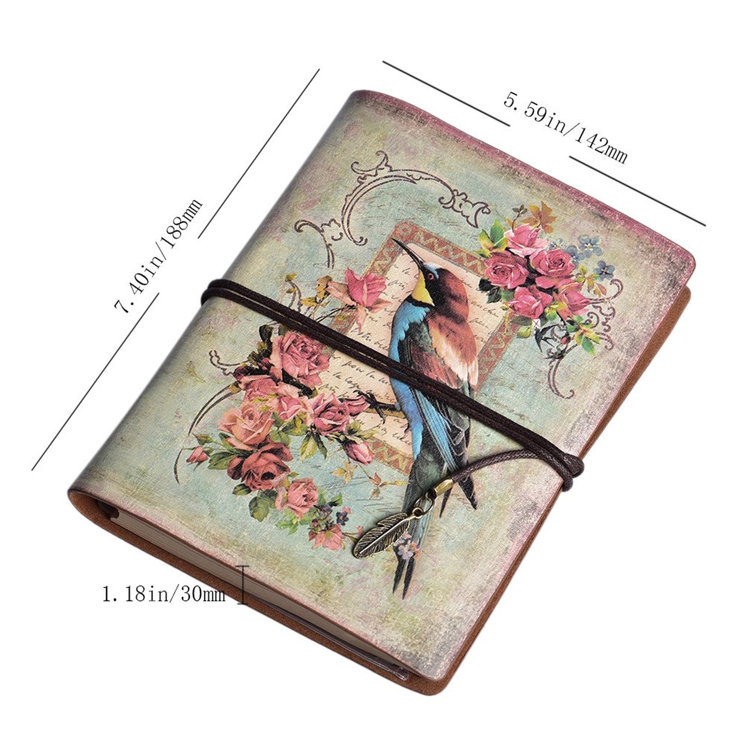 MALEDEN Vintage Refillable Journal, Premium Leather Traveler Notebook Sketchb…
