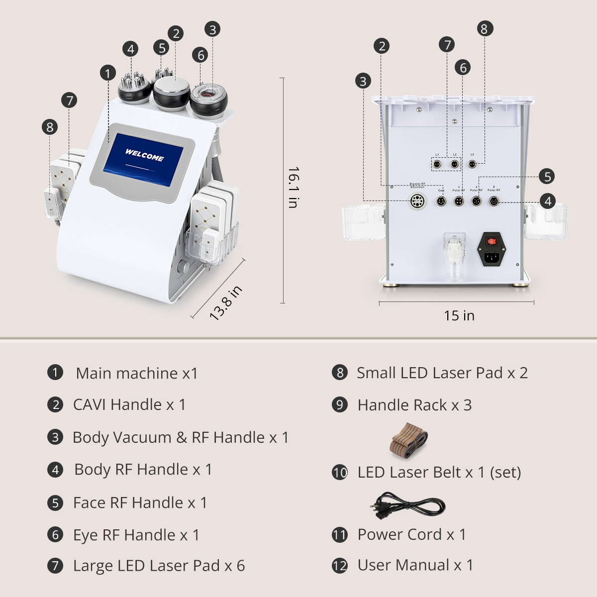 New 6 in 1 Beauty Machine for Skin Smoothing & Silhouette Improvement Massage