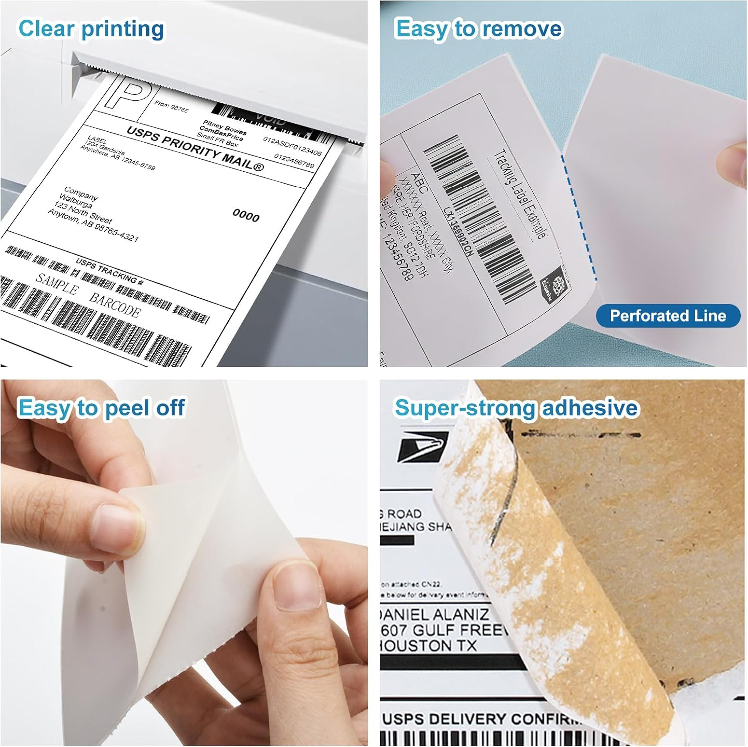 4×6 Thermal Fold Shipping Labels, Pack of 500, with Nelko, JADENS, ASprink, P…