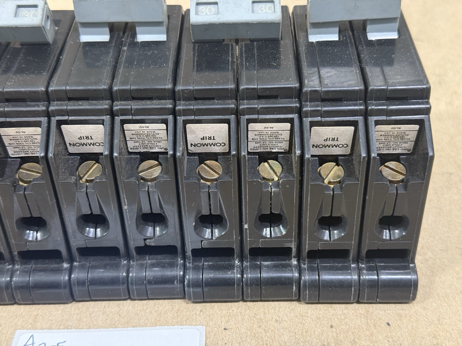 Lot of 5 – Cutler Hammer CHB CHB230 2P 30A Bolt-on Circuit Breaker