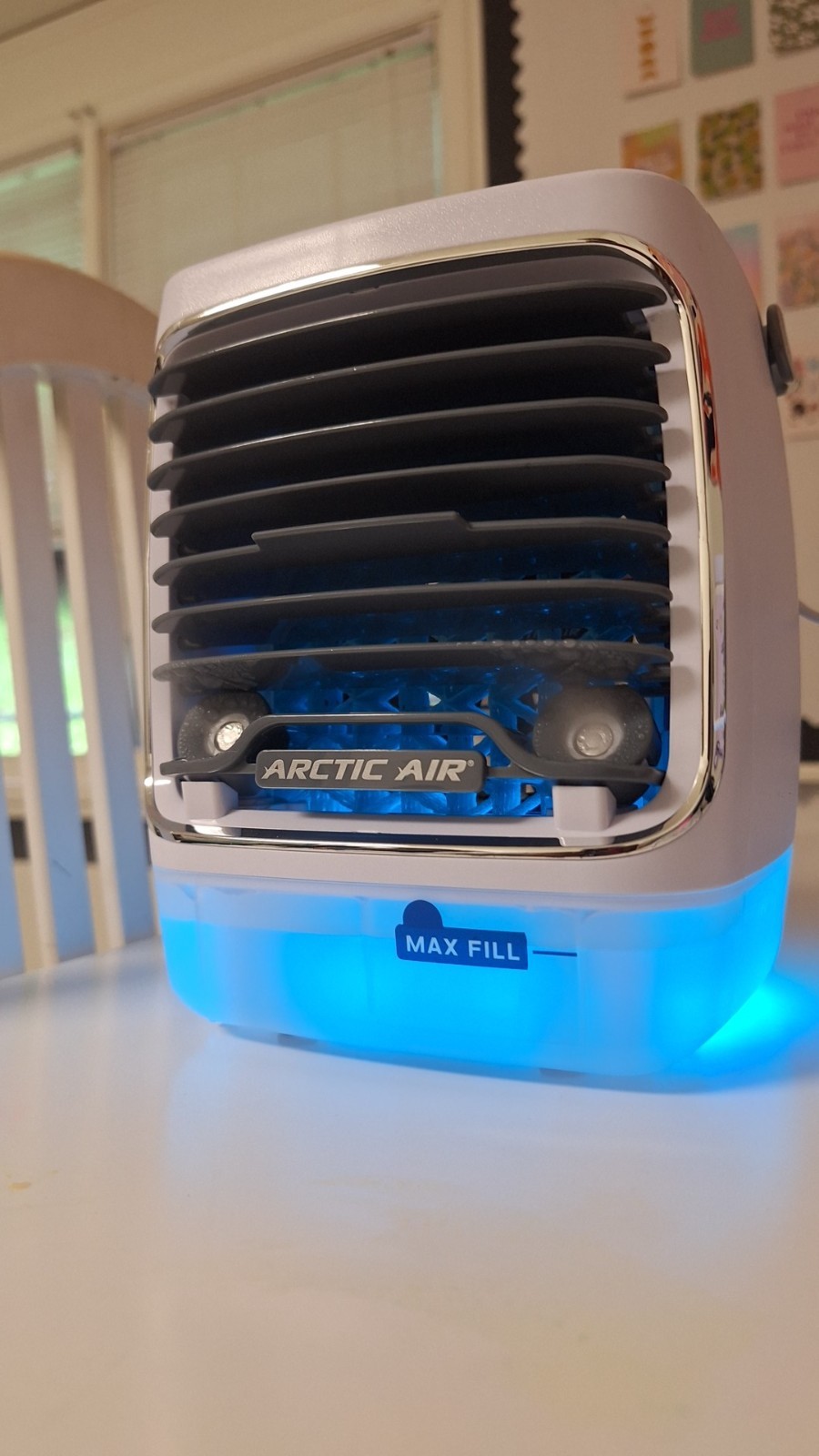 ARCTIC AIR Turbo Chill Desktop Evaporative Space Cooler with LED Nightlight