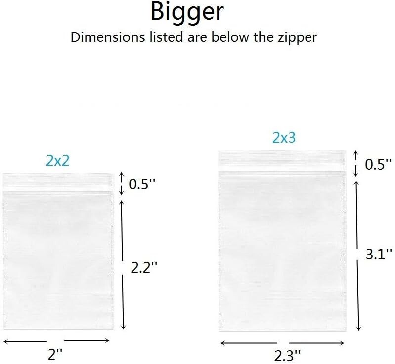 Clear Resealable Plastic Bags – 400 Pack, 4 Sizes, Perfect for Everyday Use