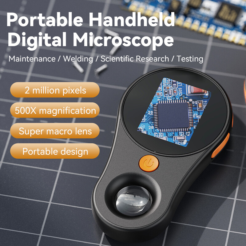 Portable 500X Digital Microscope 2″ 1080P w/Metal Stand for Coins PCB