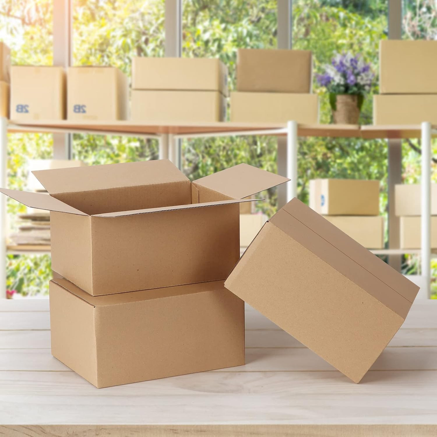 CRUGLA 40 Packs Shipping Boxes 8x6x4, Cardboard Boxes for Small Business, Corrug