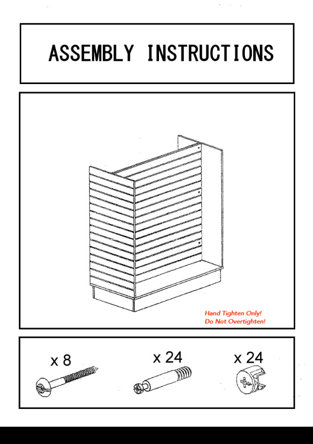 White Slatwall Gondola Display – 48″W x 24″D x 54″H, Assembly Required