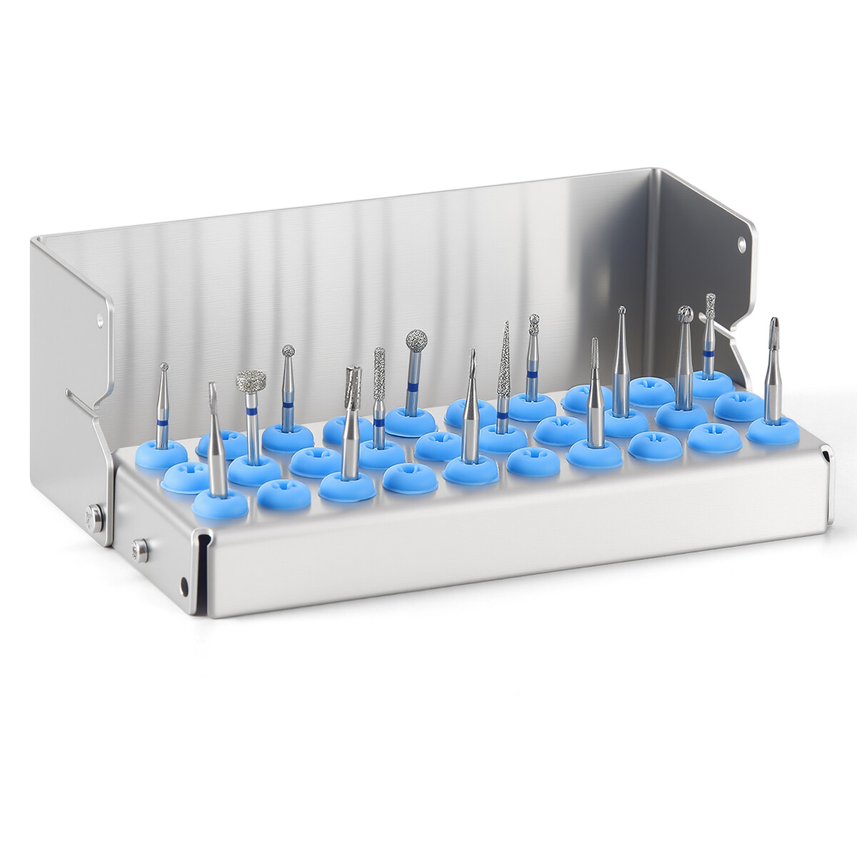 8/30 Holes Dental Bur Holder Disinfection Block Case Box Dentist Stand Autoclave