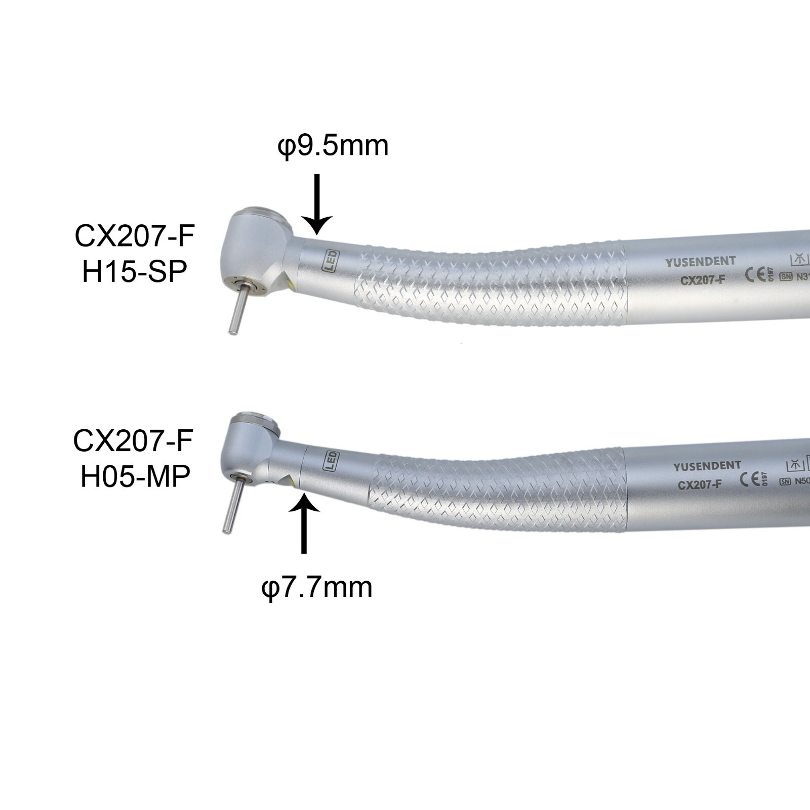 COXO Dental Small Mini Head LED Handpiece High Speed Air Turbine 4 Hole NSK Kids