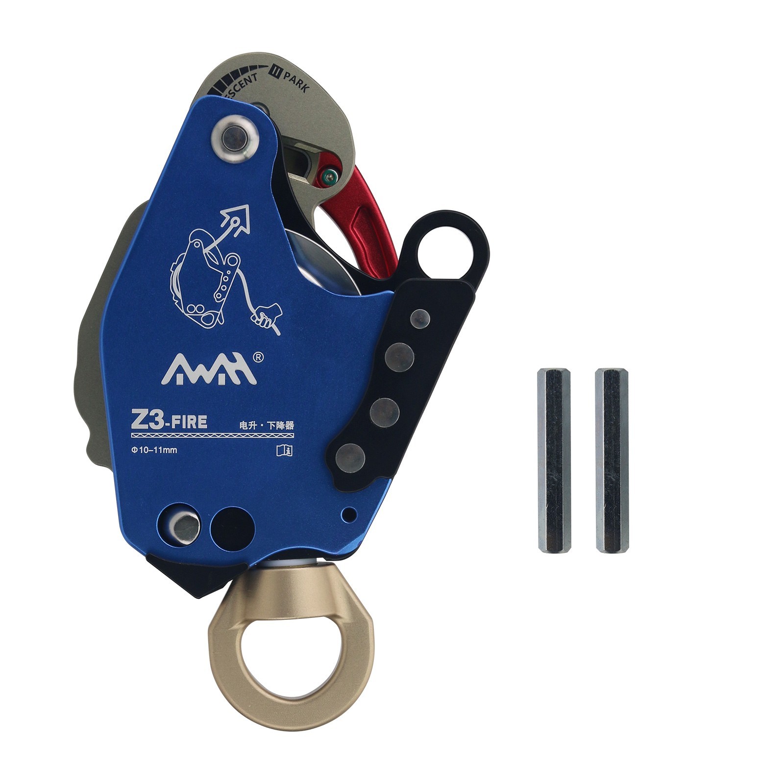 Z3-FIRE Blue Ascent Descent Device Comes with Universal Join for 30kg-285kg Load