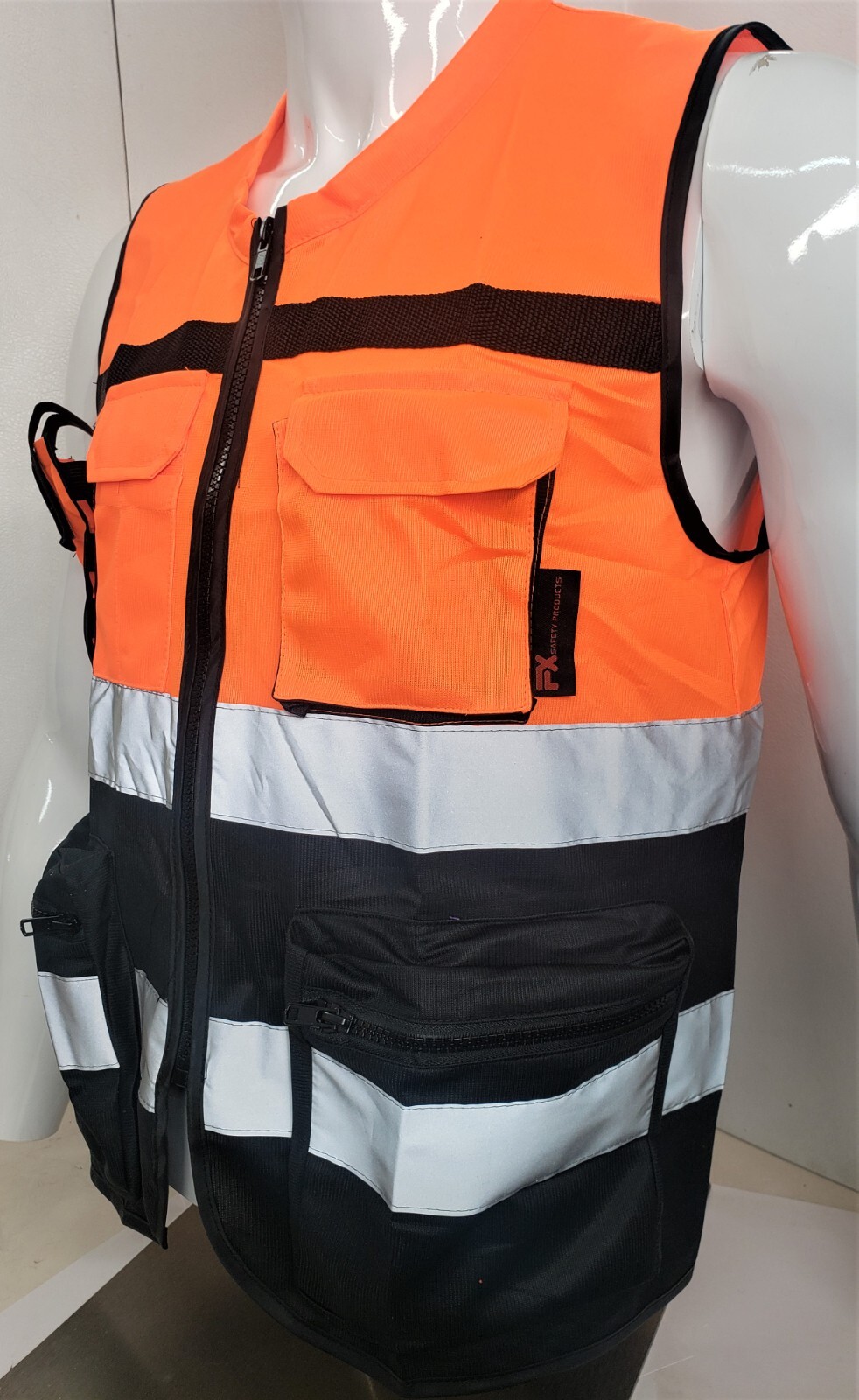 FX SAFETY VEST – Class 2 High Visibility Reflective ORANGE Safety Vest
